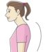 巻き肩の姿勢の女性